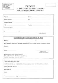 Formulář pro lékařku - přihláška - verze pro tisk